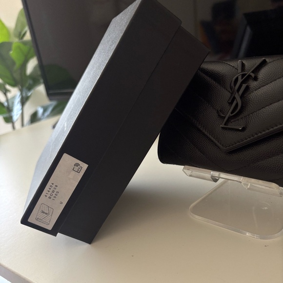 YSL Black Leather Wallet - Picture 3 of 4